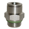 Push in fitting stainless steel AISI 316L straight male BSPP(G) and metric